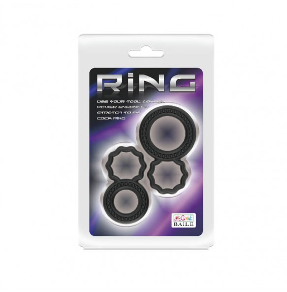 BAILE - Male Delay Ejaculation Silicone Penis Ring 